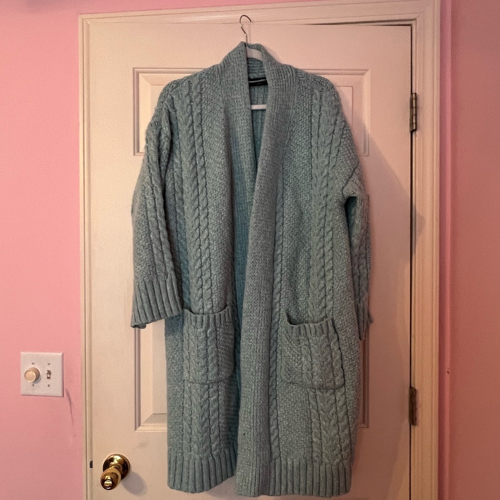 NWOT/Woman’s Lane Bryant Open-Front Cable Knit Blanket Cardigan